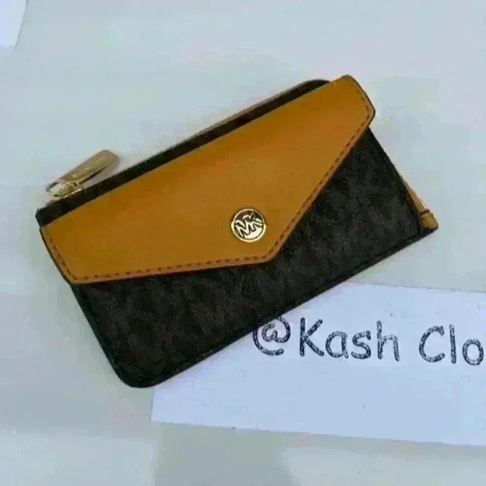 Michael Kors Card Case Wallet Small Zip Marigold
